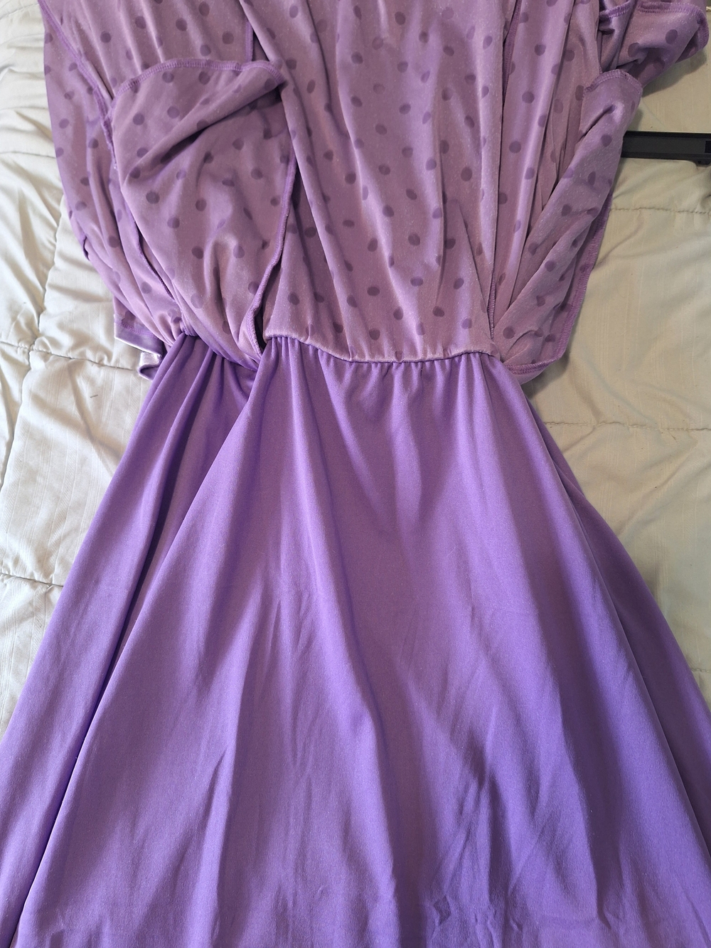 torrid Lavender Polka Dot Velvet Midi Dress Size 12 - Picture 7 of 7